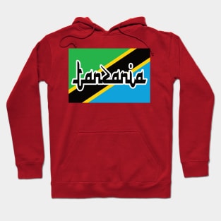 Flag of Tanzania, Africa | Arabic Style Script Font Hoodie
